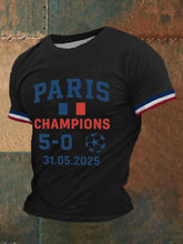 T-shirt imprimé à manches courtes Paris 2025 Homme